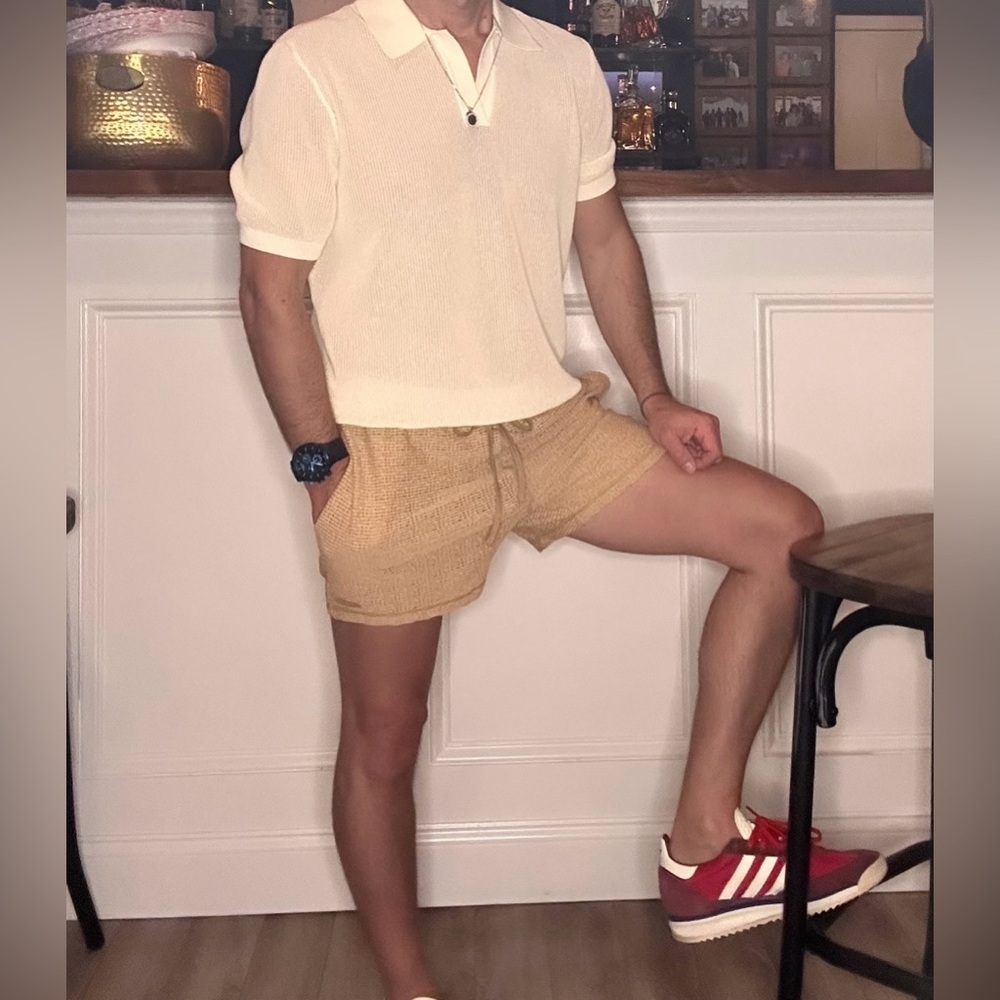 SOLD rag & bone | Willy Mesh Cream Polo Shirt Classic Knit (Medium) - Picture 12 of 14